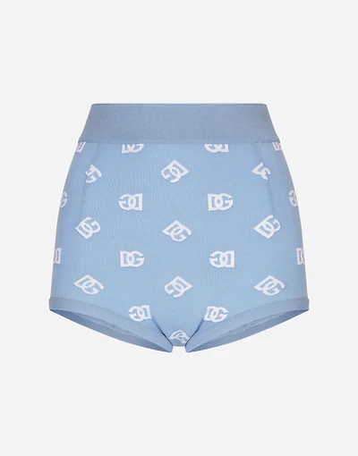Wool and silk high-waisted panties with DG logo inlay