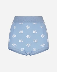 Wool and silk high-waisted panties with DG logo inlay
