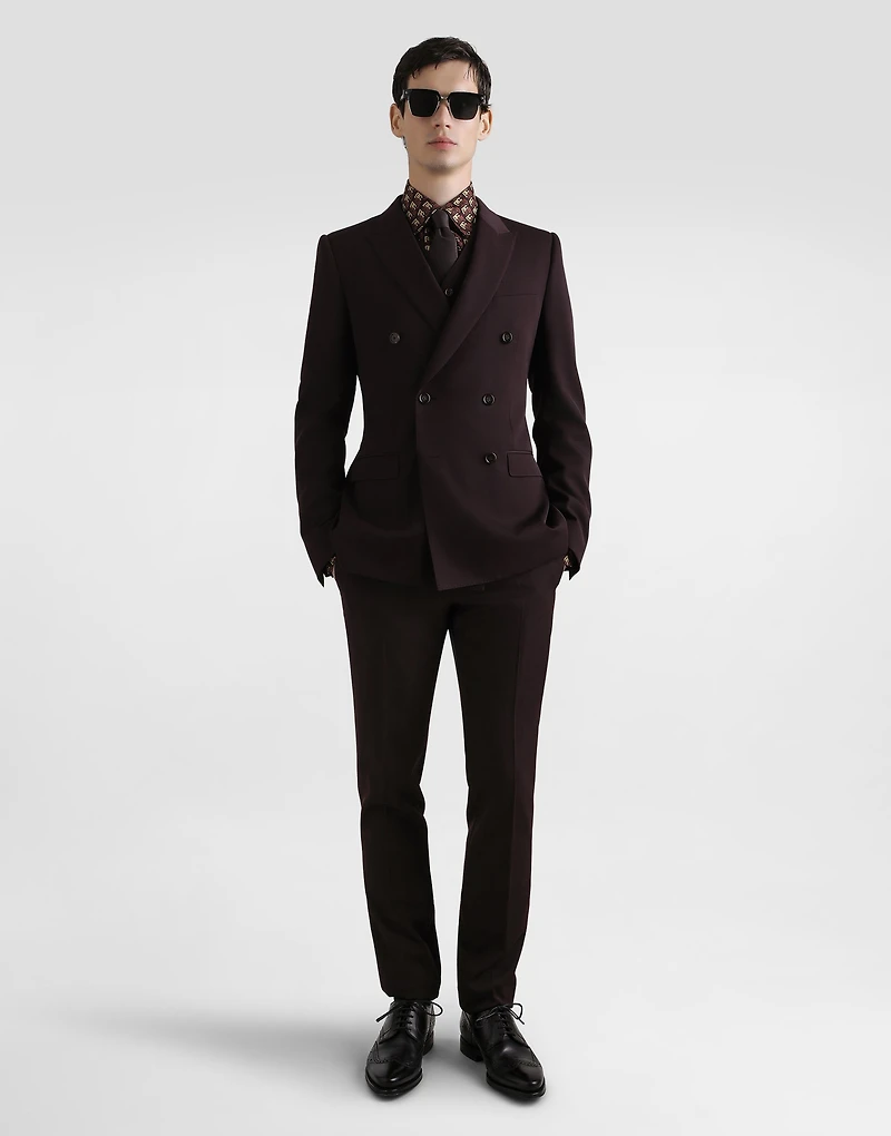 Printed silk twill martini shirt