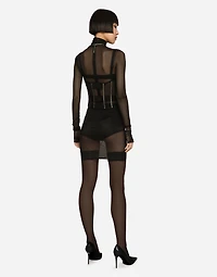 KIM DOLCE&GABBANA Tulle corset belt with boning