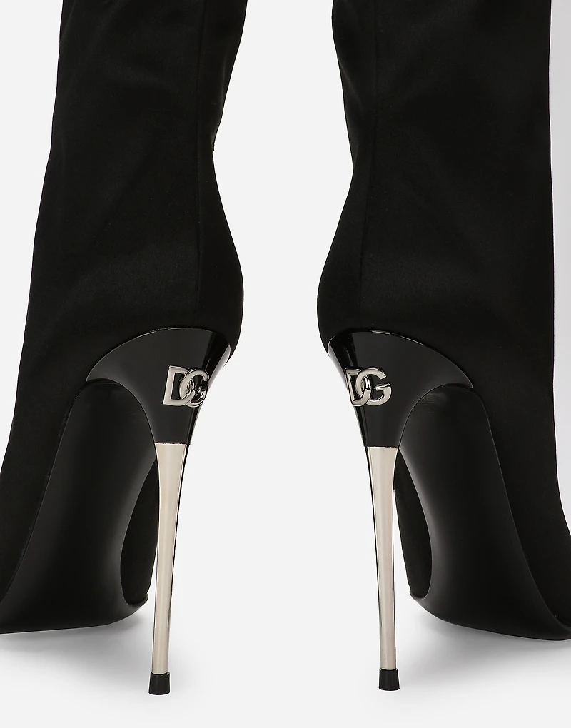 Satin boots