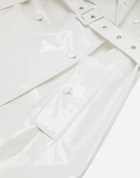 Coated cotton trench coat