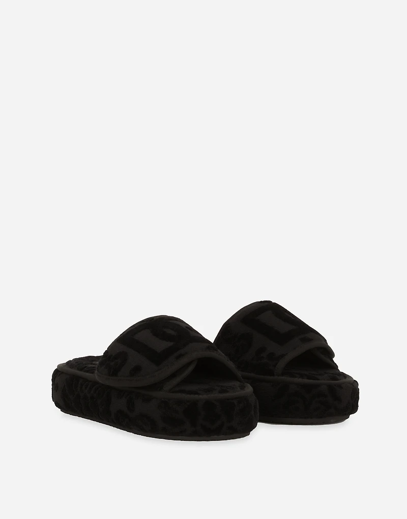 Terry Cotton Plateau Slippers
