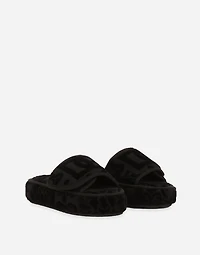 Terry Cotton Plateau Slippers