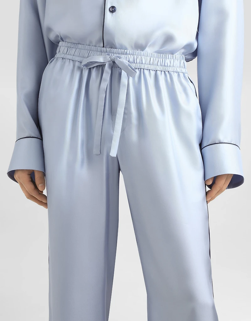 Silk twill trousers
