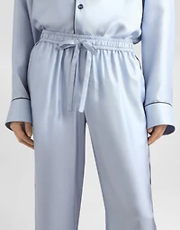 Silk twill trousers