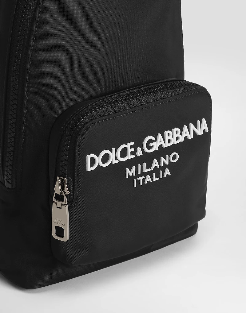 Nylon crossbody backpack