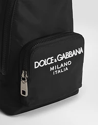Nylon crossbody backpack