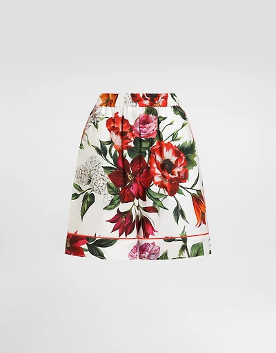 Flower-print shorts