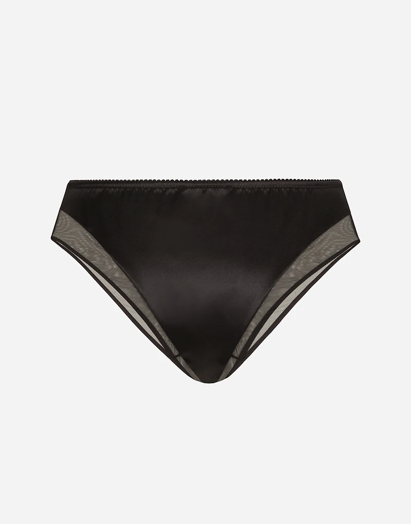 Satin and tulle panties
