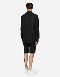 Linen Martini-fit shirt with DG hardware