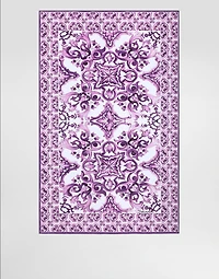 Majolica-print terry beach towel