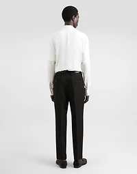 Wool pants with double darts