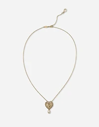 Devotion Necklace
 18 carat yellow gold, diamonds and pearls