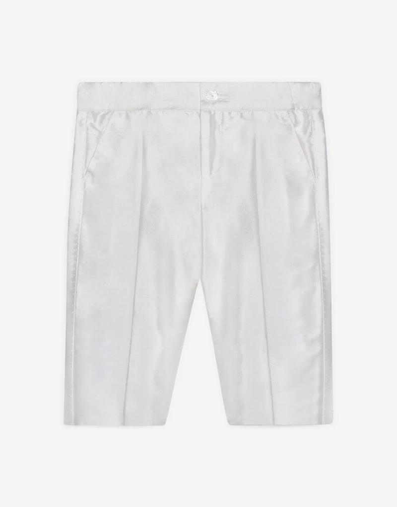 Silk shantung dress pants