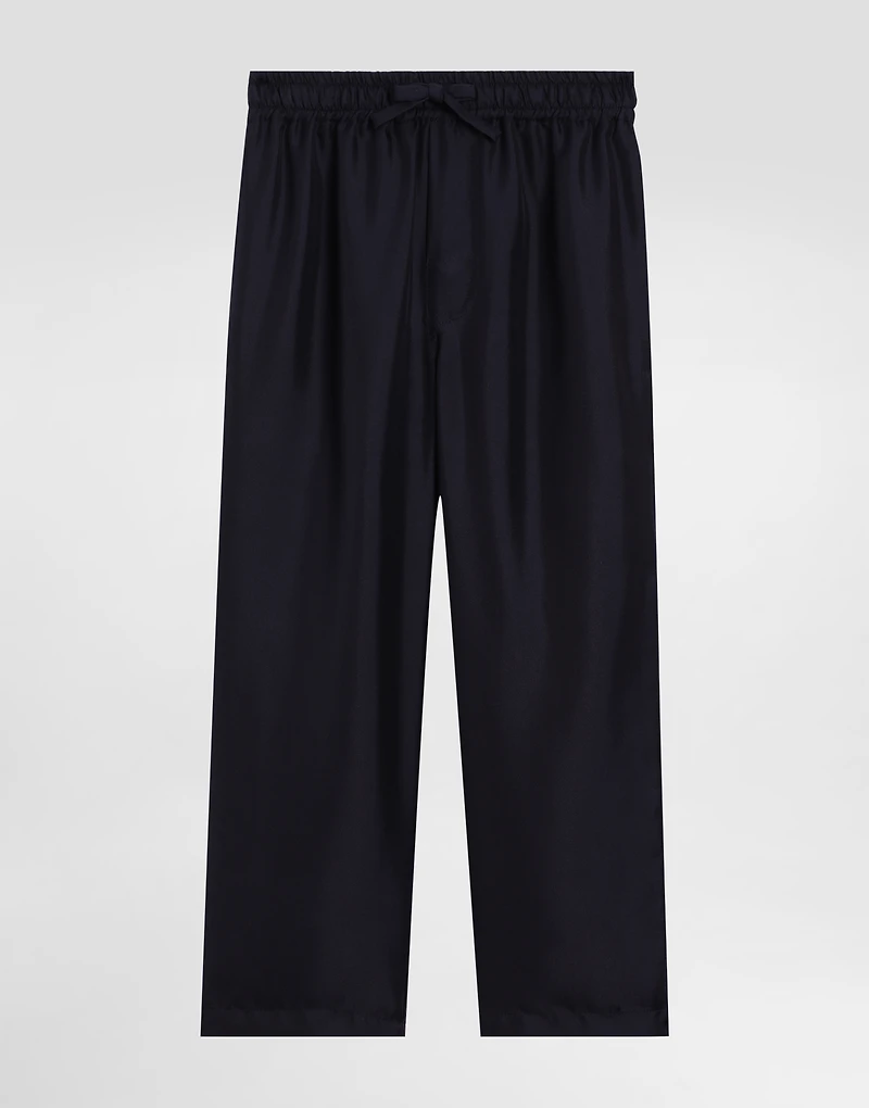 Twill trousers with DG embroidery
