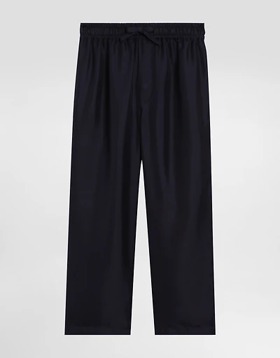 Twill trousers with DG embroidery
