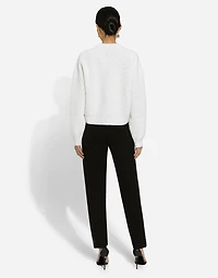 Ribbed wool sweater with DG logo