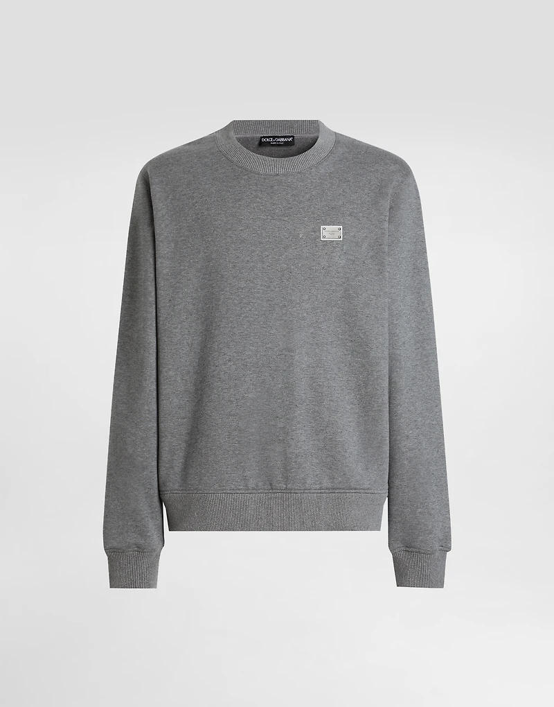 Cotton sweatshirt with tag