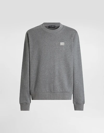 Cotton sweatshirt with tag