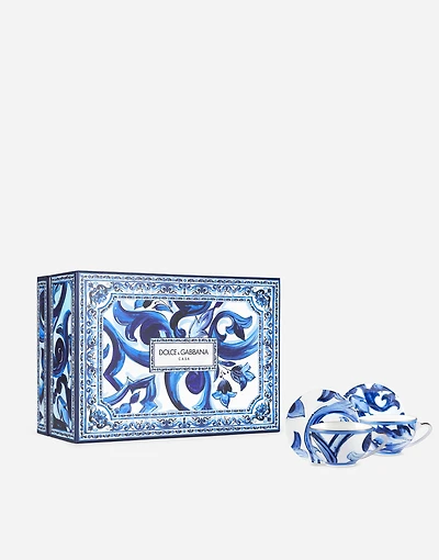 Gift Box With 2 Porcelain Teacups With Saucers