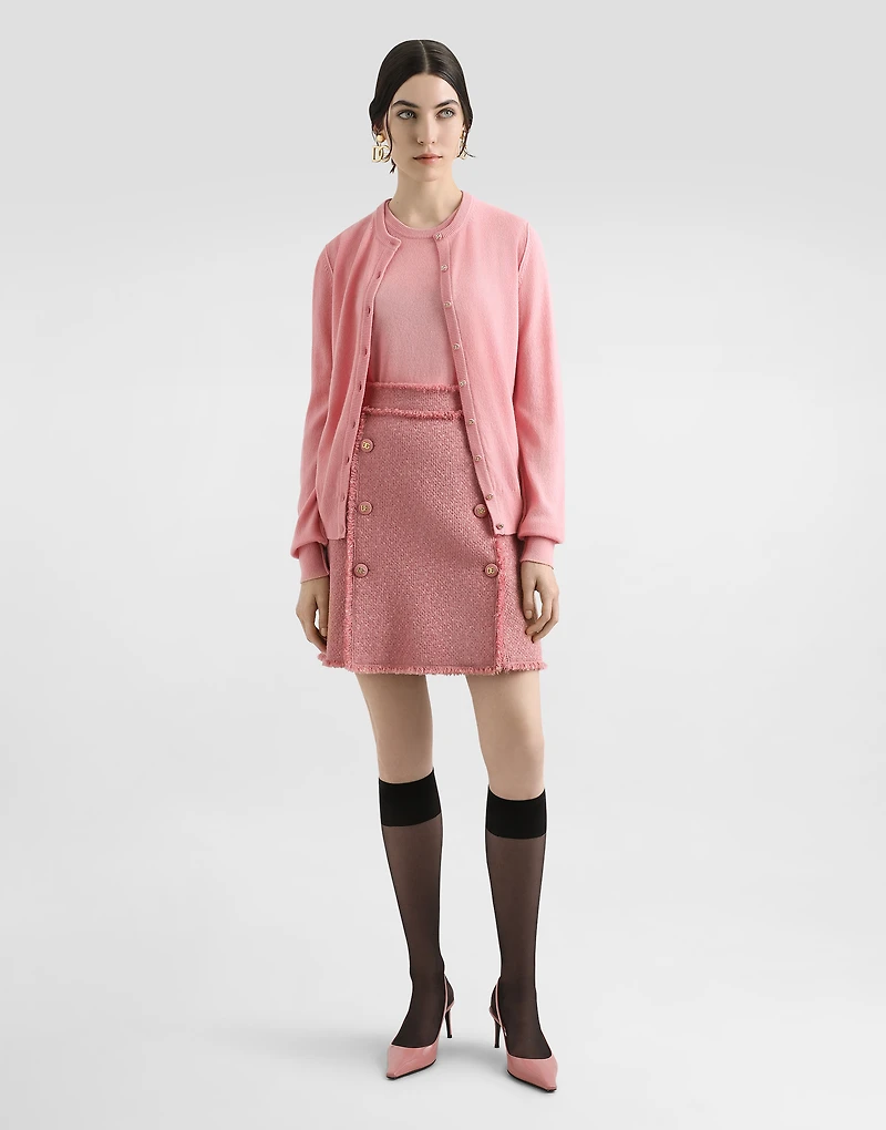 Cashmere tank top with inside-out seams