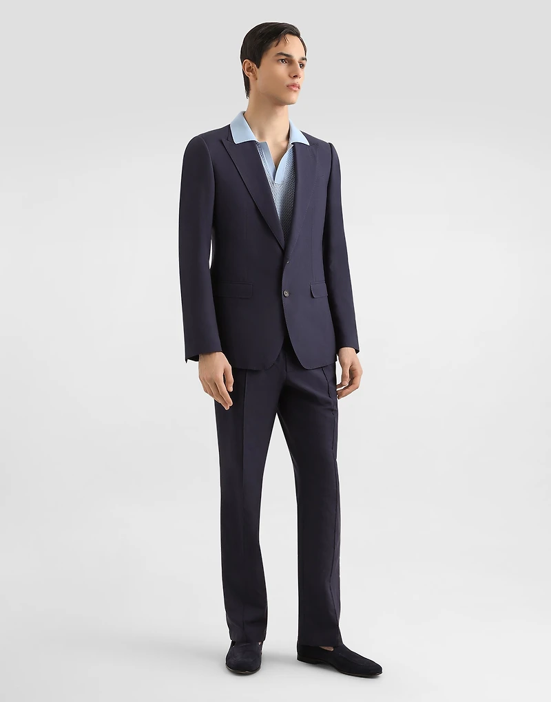 Single-breasted silk-blend gabardine taormina jacket