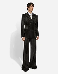 Double-breasted pinstripe Sicilia-fit jacket