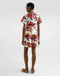 Flower-print shorts