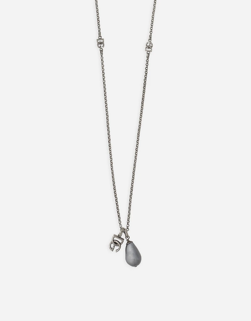 Teardrop necklace with DG logo