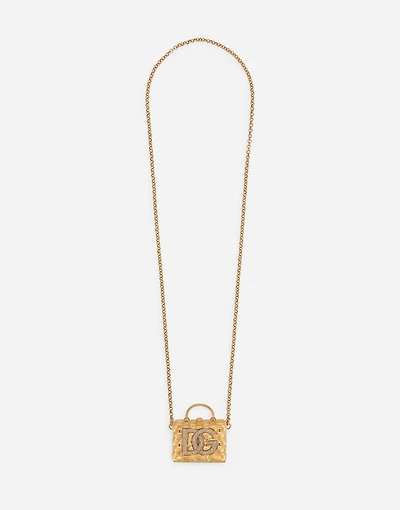 Vintage brass DG necklace
