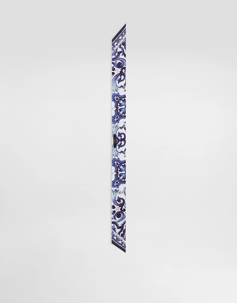 Majolica-print silk twill bandeau