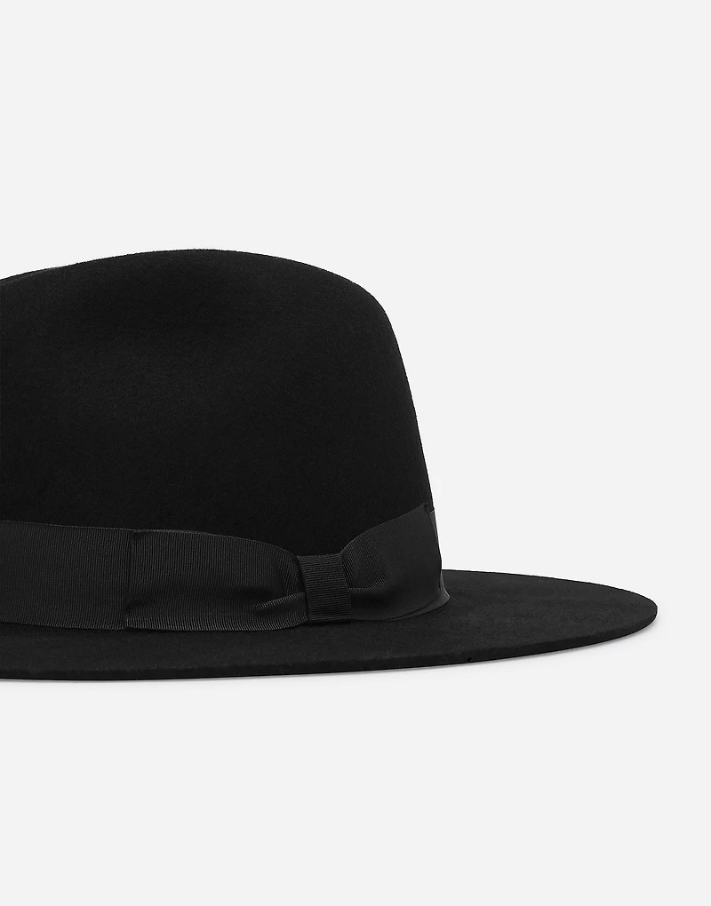 Wool felt fedora hat