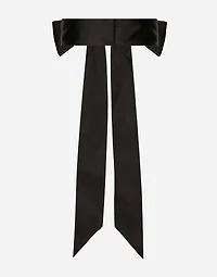 Silk satin tie belt