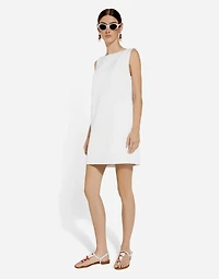 Short brocade dress with back neckline