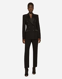 Satin and duchesse tuxedo jacket