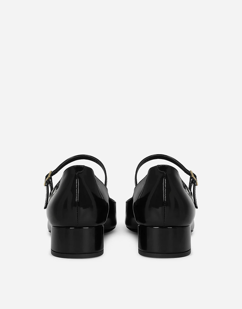 Polished calfskin Mary Janes