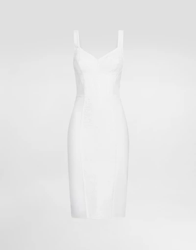 Sheath dress elastic fabric and lace