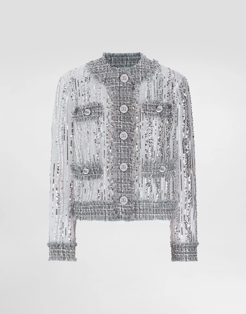 Tulle Gabbana jacket with sequin embroidery