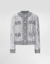 Tulle Gabbana jacket with sequin embroidery