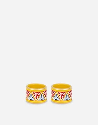 Set 2 Medium Porcelain Napkin Rings