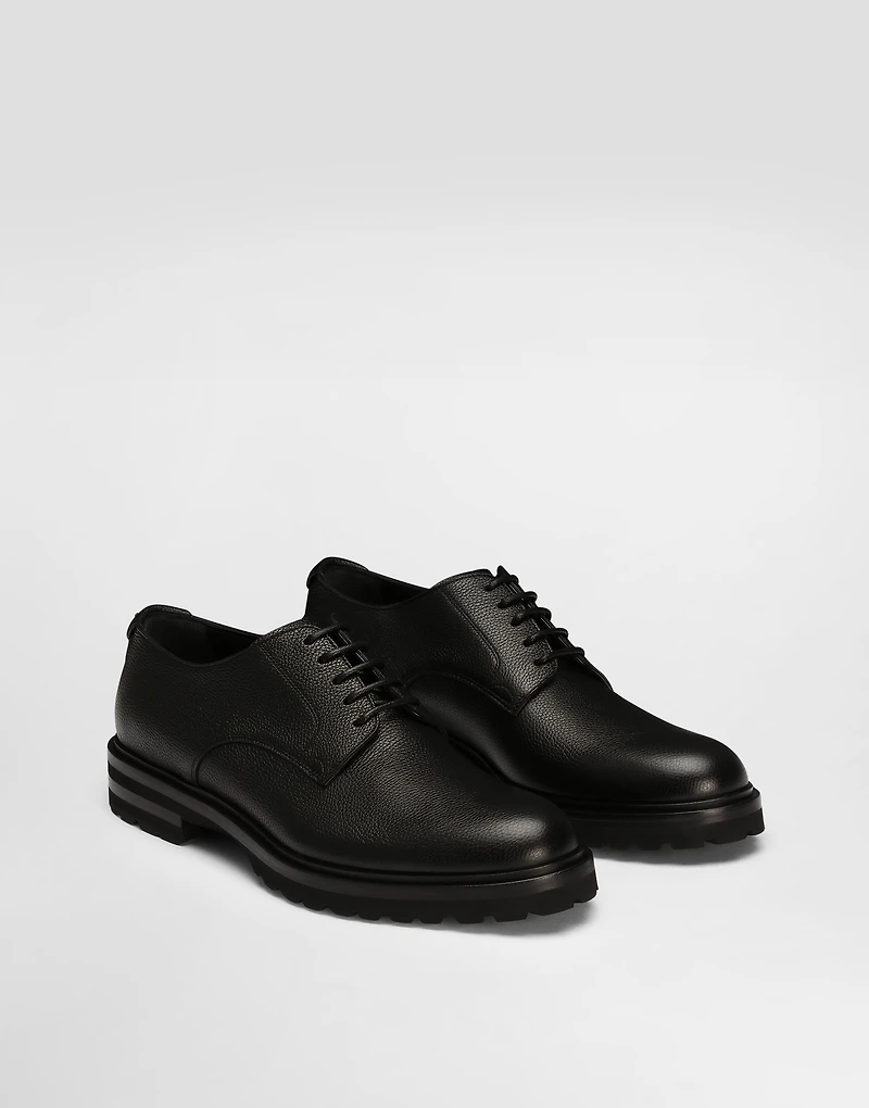 Grainy calfskin Derby shoes