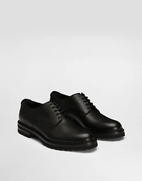 Grainy calfskin Derby shoes