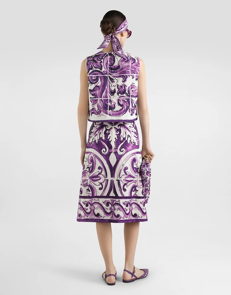 Majolica-print mat top