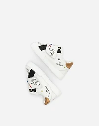 Printed calfskin Portofino sneakers
