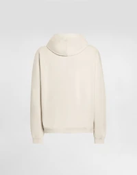 Jersey hoodie with embroidery