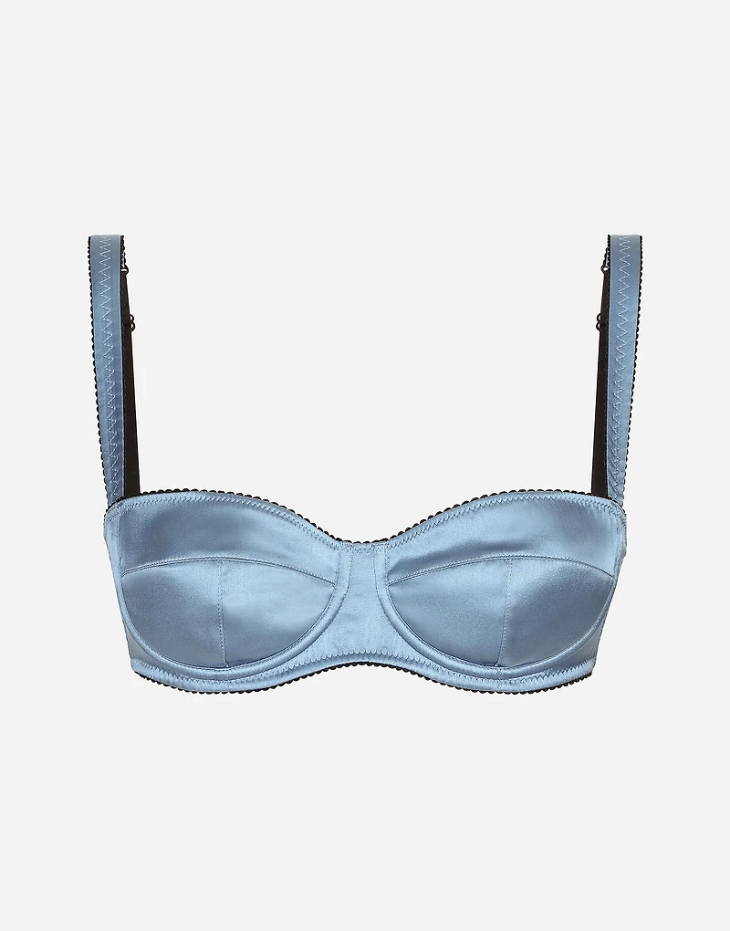 Satin balconette bra