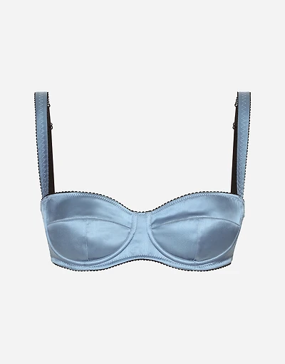 Satin balconette bra
