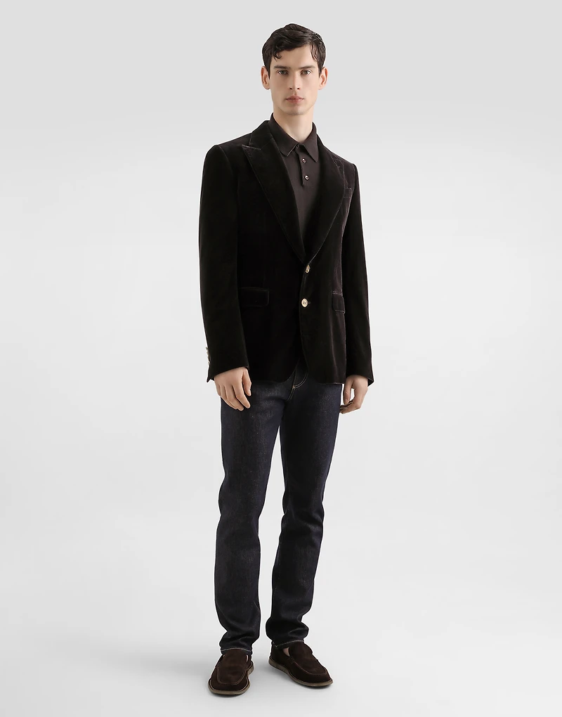 Fine-gauge cashmere polo shirt