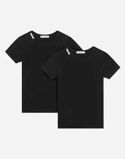 Short-sleeved jersey T-shirt two-pack